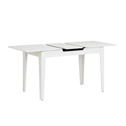 Τραπέζι Trendline Megapap Επεκτεινόμενο Χρώμα Λευκό 120/150x70x75εκ.