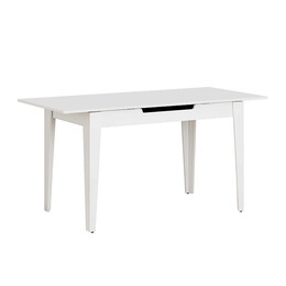 Τραπέζι Trendline Megapap Επεκτεινόμενο Χρώμα Λευκό 120/150x70x75εκ.