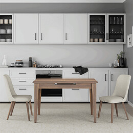 Τραπέζι Trendline Megapap Επεκτεινόμενο Χρώμα Καρυδί 120/150x70x75εκ.