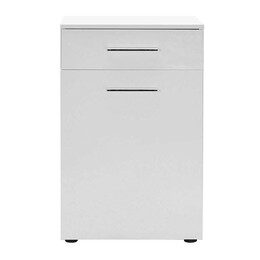 Ντουλάπι - Καλάθι Απλύτων Diamond Megapap Χρώμα Λευκό Gloss 52x38x83εκ.