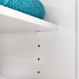 Ντουλάπι με Καλάθι Απλύτων Diamond Megapap Χρώμα Λευκό Gloss 52x38x187εκ.