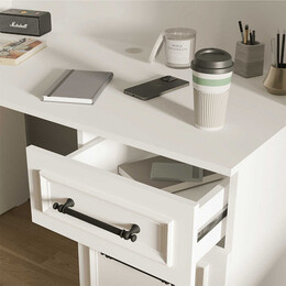 Γραφείο Εργασίας Country Megapap Χρώμα Λευκό 120x60x167εκ.