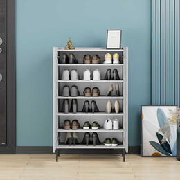 Παπουτσοθήκη - Ντουλάπι Pool Megapap Χρώμα Λευκό 72x34x119εκ.