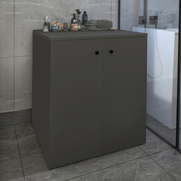 Έπιπλο Πλυντηρίου Gray Megapap Χρώμα Ανθρακί 70x66x90εκ.