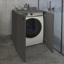 Έπιπλο Πλυντηρίου Gray Megapap Χρώμα Ανθρακί 70x66x90εκ.