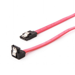 Gembird cc-Satam-Data90-0.3m Sata Data iii (6gb/s) Drive Cable 30cm Metal Latches Angled Black (cc-Satam-Data90-0.3m) (Gemcc-Satam-Data90-0.3m)
