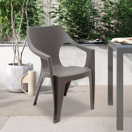 Πολυθρόνα Πολυπροπυλενίου Dante Χρώμα Cappuccino 57x55x79εκ.