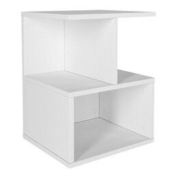 Κομοδίνο - Τραπεζάκι Βοηθητικό Entiero Megapap Χρώμα Λευκό 39,8x35x54,6εκ.