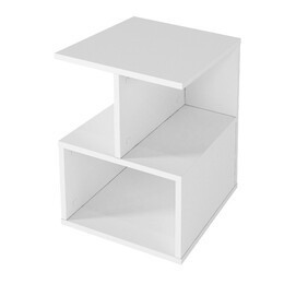 Κομοδίνο - Τραπεζάκι Βοηθητικό Entiero Megapap Χρώμα Λευκό 39,8x35x54,6εκ.