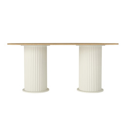 Τραπέζι Bohema Megapap Χρώμα Ivory - Sepet oak 180x90x77,7εκ.