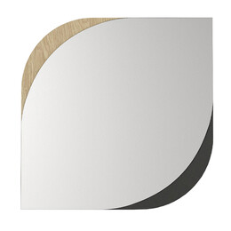 Καθρέπτης Τοίχου Lava Μegapap Χρώμα Rota oak - Ανθρακί 70x2,2x70εκ.