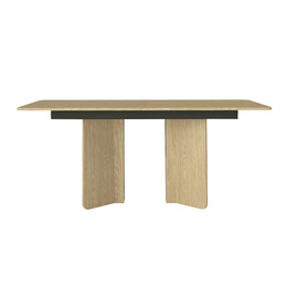 Τραπέζι Lava Megapap Χρώμα Rota oak - Ανθρακί 180x90x76,8εκ.