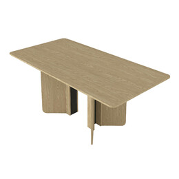 Τραπέζι Lava Megapap Χρώμα Rota oak - Ανθρακί 180x90x76,8εκ.