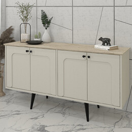 Μπουφές Sevilla Megapap Χρώμα Sandstone - Travertine 150x44,6x72,2εκ.