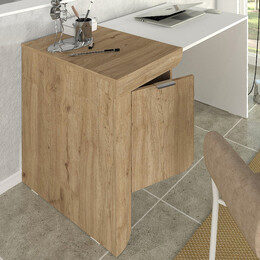 Γραφείο Εργασίας Dario Megapap Χρώμα Sepet oak - Λευκό 120x60x73,2εκ.