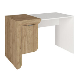 Γραφείο Εργασίας Dario Megapap Χρώμα Sepet oak - Λευκό 120x60x73,2εκ.