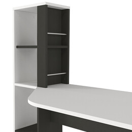 Γραφείο Εργασίας Gemini Megapap Χρώμα Ανθρακί - Λευκό 121,8x59,6x131,8εκ.