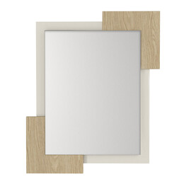 Καθρέπτης Τοίχου Selinos Μegapap Χρώμα Sandstone - Rota oak 65x2,2x85εκ.