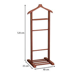 Επιδαπέδια Κρεμάστρα Beta Megapap Ξύλινη Χρώμα Καρυδί 48x35x120εκ.