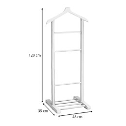 Επιδαπέδια Κρεμάστρα Beta Megapap Ξύλινη Χρώμα Λευκό 48x35x120εκ.