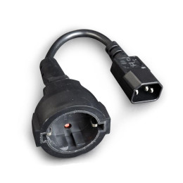 Gembird iec c14 - Schuko Female Cable 0.15m Μαύρο (pc-Sfc14m-01) (Gempc-Sfc14m-01)