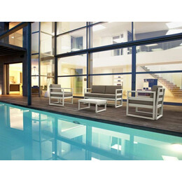 MYKONOS SET 2ΘΕΣ.WHITE ΜΕ ΜΑΞ.(2ΘΕΣ.+2ΠΟΛ.+ΤΡΑΠ 65εκ.)