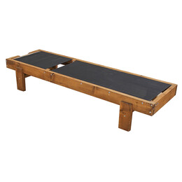 LEDA ΞΑΠΛΩΣΤΡΑ ΞΥΛ./TEXTILENE 2X2 77X200X35εκ. ΚΑΡΥΔΙ