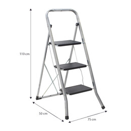 Σκαλοσκαμπό Μεταλλικό 3 Σκαλιών 70εκ.