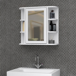 Καθρέπτης Μπάνιου Diro Μegapap Χρώμα Λευκό 65x17,5x60εκ.