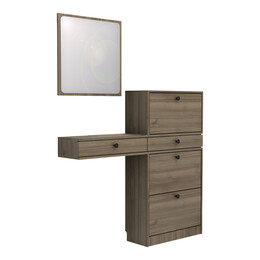 Έπιπλο Εισόδου Pego Megapap Χρώμα Καρυδί 130x30x123,3εκ.