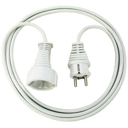 Brennenstuhl Quality Plastic Extension Cable 3m White H05vv-f 3g1,5 (1168430) (Bnn1168430)