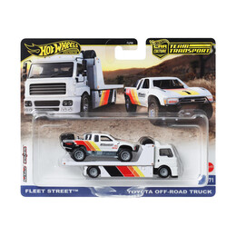Mattel hot Wheels: Premium car Culture Team Transport - Fleet Street &Amp; Toyota off Road Truck  (Hrv39)