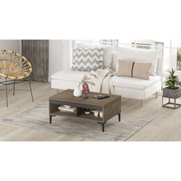 Τραπεζάκι Σαλονιού ArteLibre STIRLING Καφέ/Ανθρακί Μοριοσανίδα/Μελαμίνη 90x60x40.6cm