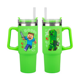 Paladone: Minecraft - Green 900ml Multiway Travel cup Straw (Pp14600mcf)