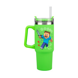 Paladone: Minecraft - Green 900ml Multiway Travel cup Straw (Pp14600mcf)