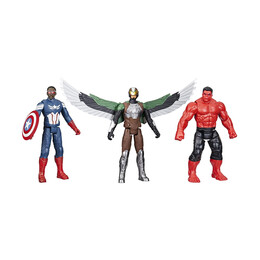 Hasbro Captain America: Brave new World - Titan Heroes Pack of 3 Figures (F9295)