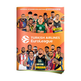Panini Euroleague 2025: Starter Pack Album Plus 15 Stickers (3 Packs of 5 Stickers)