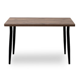 Τραπέζι Levico Megapap mdf - Μεταλλικό Χρώμα Καπνιστή Καρυδιά 120x70x75εκ.