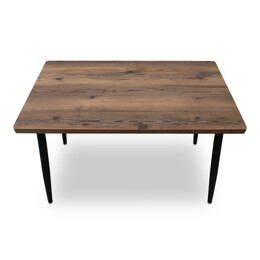 Τραπέζι Levico Megapap mdf - Μεταλλικό Χρώμα Καπνιστή Καρυδιά 120x70x75εκ.