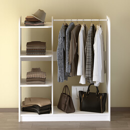 Έπιπλο Εισόδου Rozesme Megapap Χρώμα Λευκό 120x40x135εκ.