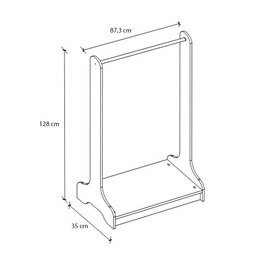Έπιπλο Εισόδου Belgum Megapap Χρώμα Λευκό 87,3x35x128εκ.