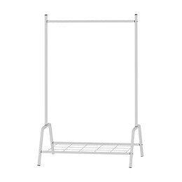 Επιδαπέδια Κρεμάστρα Selman Megapap Μεταλλική Χρώμα Λευκό 87,6x36x136εκ.