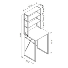 Έπιπλο Πλυντηρίου Bobby Megapap Χρώμα Λευκό 67x60x178εκ.
