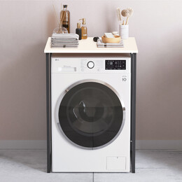 Έπιπλο Πλυντηρίου Doyle Megapap Χρώμα Λευκό 67x60x92,8εκ.