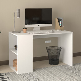 Γραφείο Εργασίας Smyrna Megapap Χρώμα Λευκό 120x60x74,4εκ.