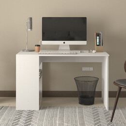 Γραφείο Εργασίας Smyrna Megapap Χρώμα Λευκό 120x60x74,4εκ.