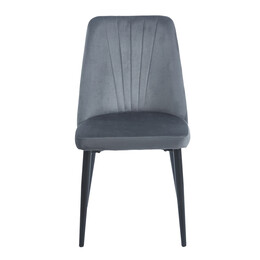 OLIVIA GREY VELVET/PU ΚΑΡΕΚΛΑ ΜΕΤΑΛΛΙΚΗ