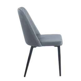 OLIVIA GREY VELVET/PU ΚΑΡΕΚΛΑ ΜΕΤΑΛΛΙΚΗ