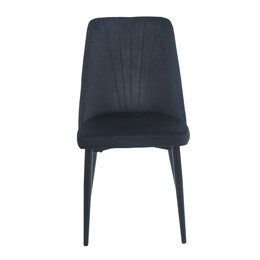 OLIVIA BLACK VELVET/PU ΚΑΡΕΚΛΑ ΜΕΤΑΛΛΙΚΗ