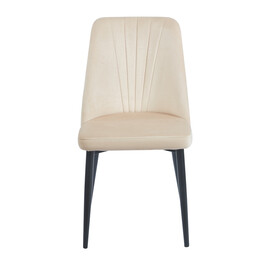 OLIVIA BEIGE VELVET/PU ΚΑΡΕΚΛΑ ΜΕΤΑΛΛΙΚΗ